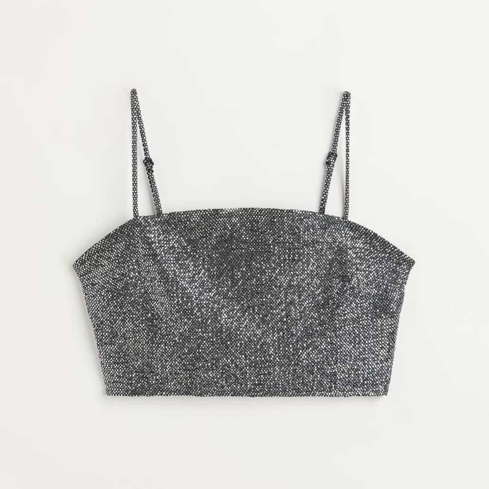 H&M Sparkly “Jersey Crop Top”
